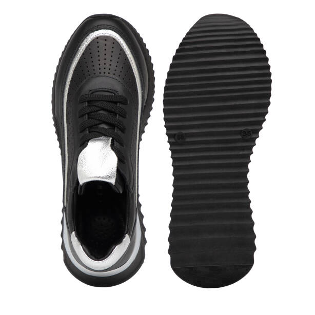 Siyah Hakiki Deri Kadın Sneaker - K25I1AY67970-A23 - 6