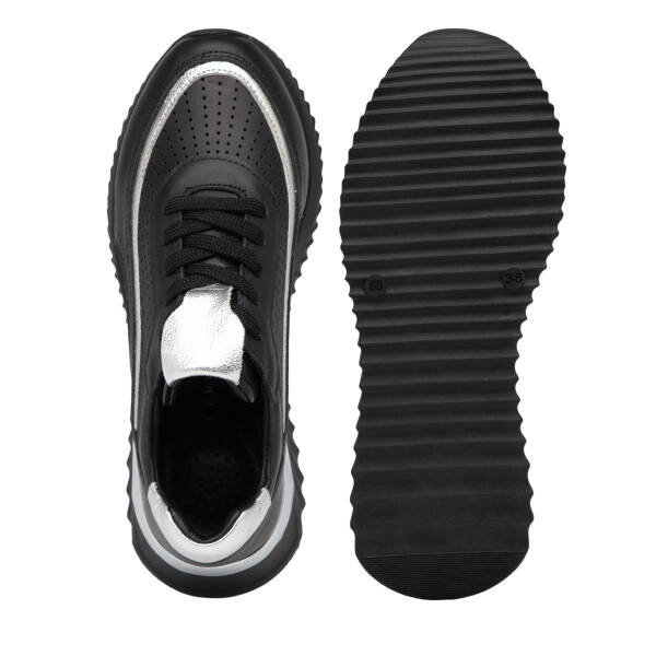 Siyah Hakiki Deri Kadın Sneaker - K25I1AY67970-A23 - 6