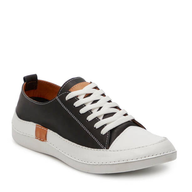 Siyah Hakiki Deri Kadın Sneaker - K25I1AY68016-A23 - 2