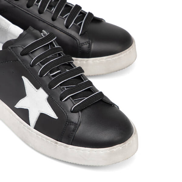 Siyah Hakiki Deri Kadın Sneaker - K25I1AY68072-A23 - 3