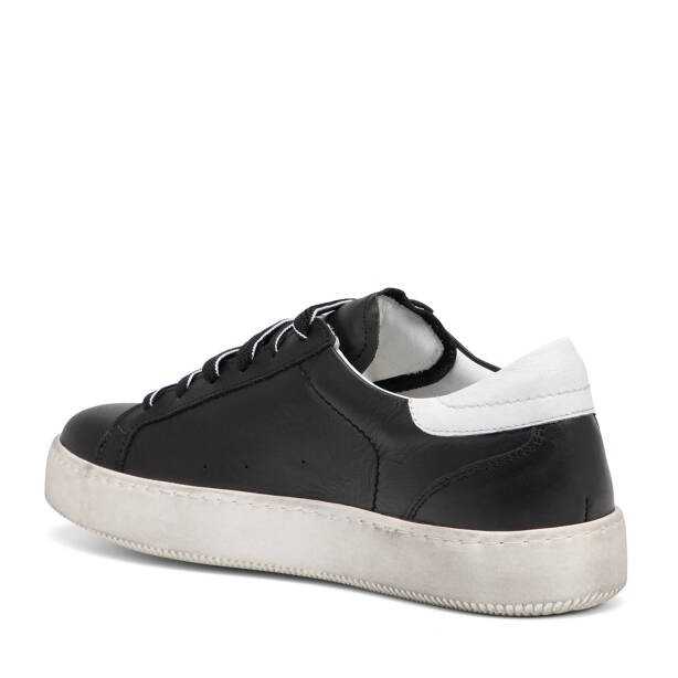 Siyah Hakiki Deri Kadın Sneaker - K25I1AY68072-A23 - 4