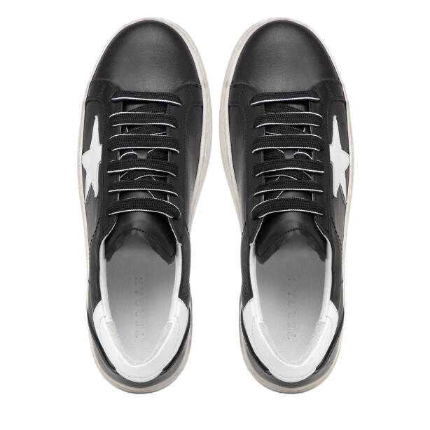 Siyah Hakiki Deri Kadın Sneaker - K25I1AY68072-A23 - 5