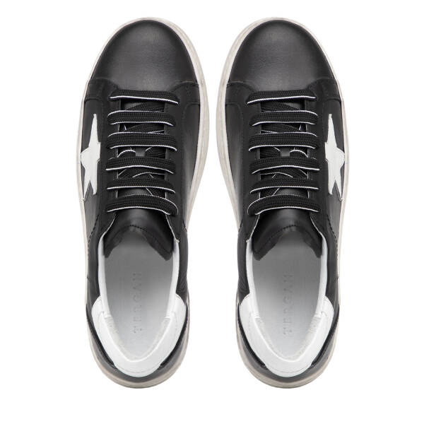 Siyah Hakiki Deri Kadın Sneaker - K25I1AY68072-A23 - 5