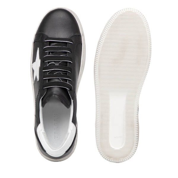 Siyah Hakiki Deri Kadın Sneaker - K25I1AY68072-A23 - 6