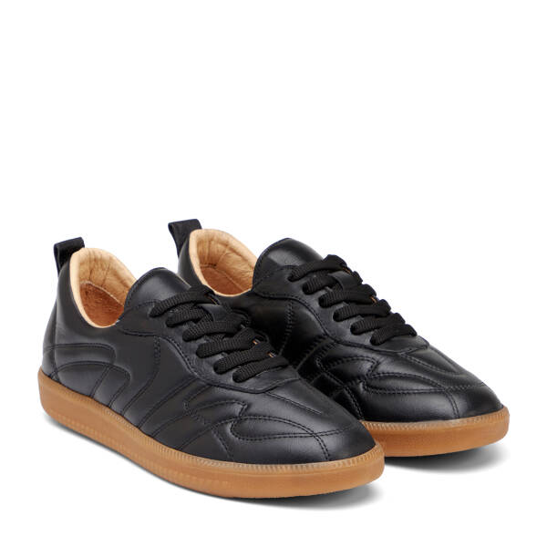 Siyah Hakiki Deri Kadın Sneaker - K26I1AY68401-A23 - 2