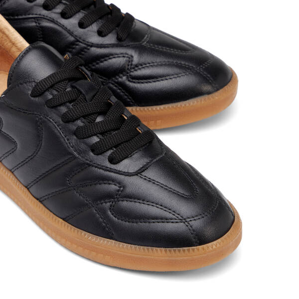 Siyah Hakiki Deri Kadın Sneaker - K26I1AY68401-A23 - 3