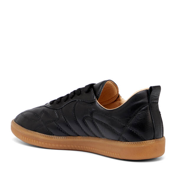 Siyah Hakiki Deri Kadın Sneaker - K26I1AY68401-A23 - 4