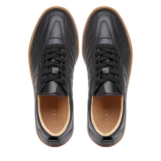 Siyah Hakiki Deri Kadın Sneaker - K26I1AY68401-A23 - 5