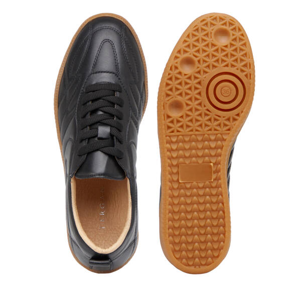 Siyah Hakiki Deri Kadın Sneaker - K26I1AY68401-A23 - 6