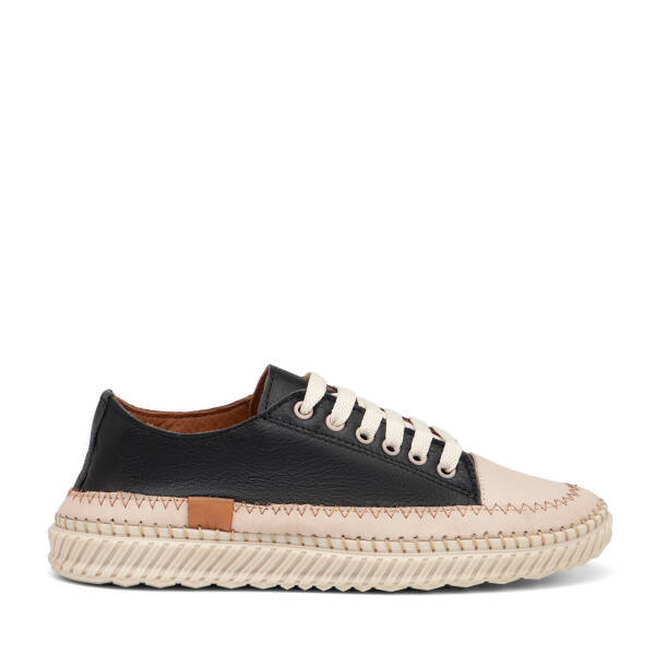 Siyah Hakiki Deri Kadın Sneaker - K26I1AY68402-A23 - 1