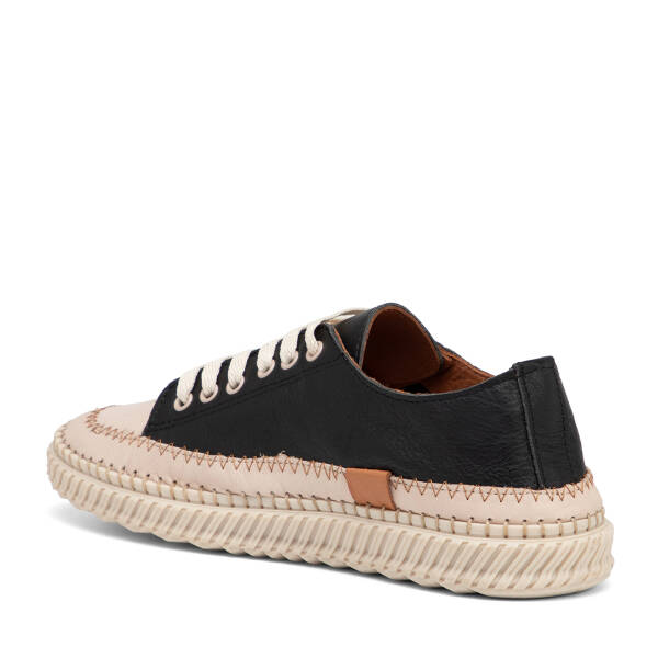 Siyah Hakiki Deri Kadın Sneaker - K26I1AY68402-A23 - 4