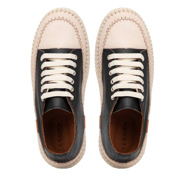 Siyah Hakiki Deri Kadın Sneaker - K26I1AY68402-A23 - 5