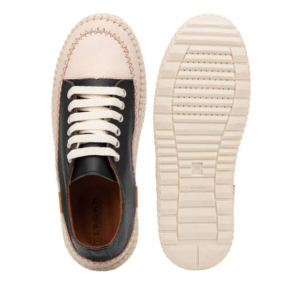 Siyah Hakiki Deri Kadın Sneaker - K26I1AY68402-A23 - 6