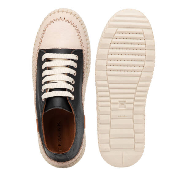 Siyah Hakiki Deri Kadın Sneaker - K26I1AY68402-A23 - 6