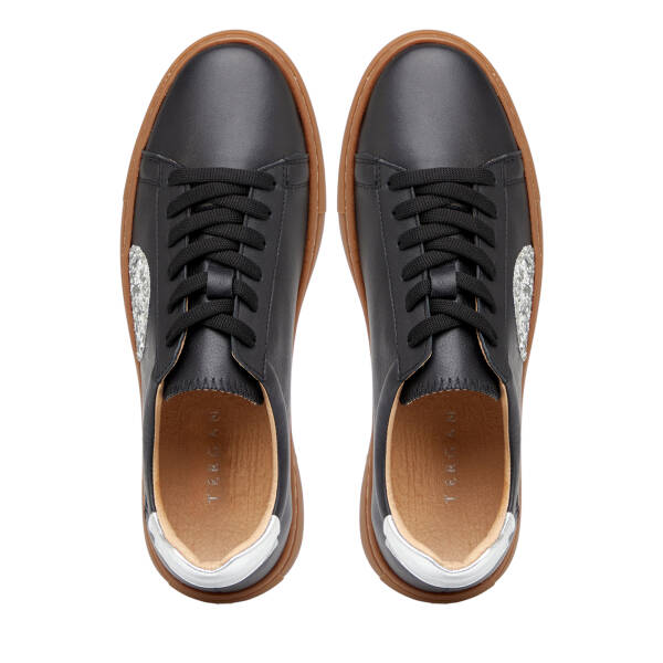 Siyah Hakiki Deri Kadın Sneaker - K26I1AY68405-A23 - 5