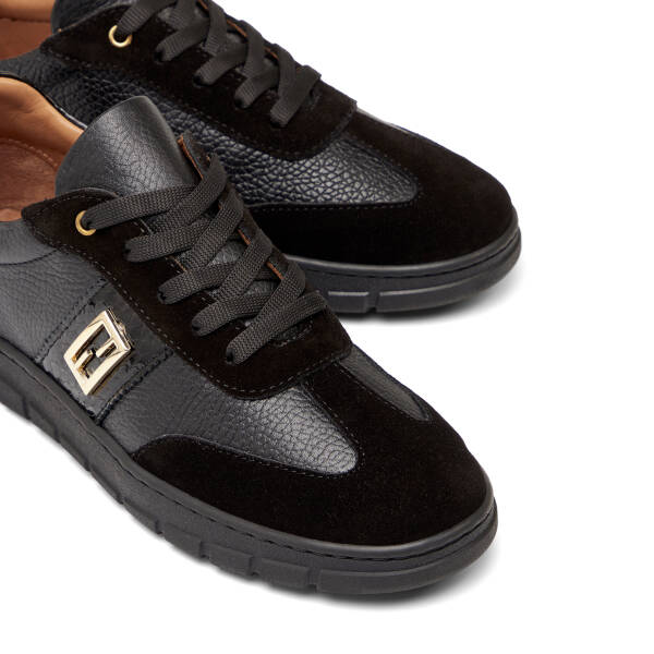 Siyah Hakiki Deri Kadın Sneaker - K26I1AY68406-W19 - 3
