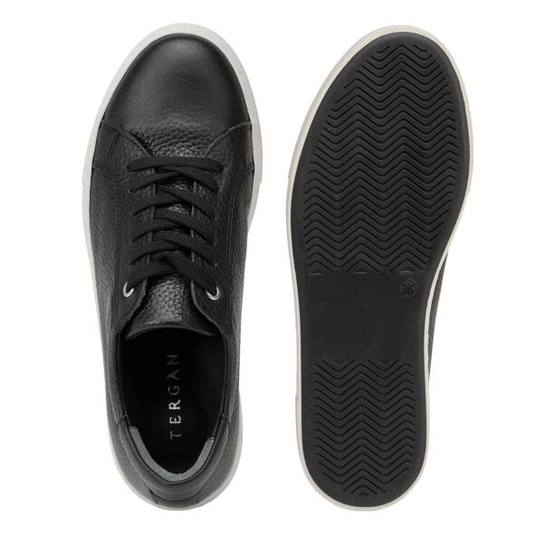 Siyah Hakiki Deri Kadın Sneaker - K26I1AY68411-A41 - 6