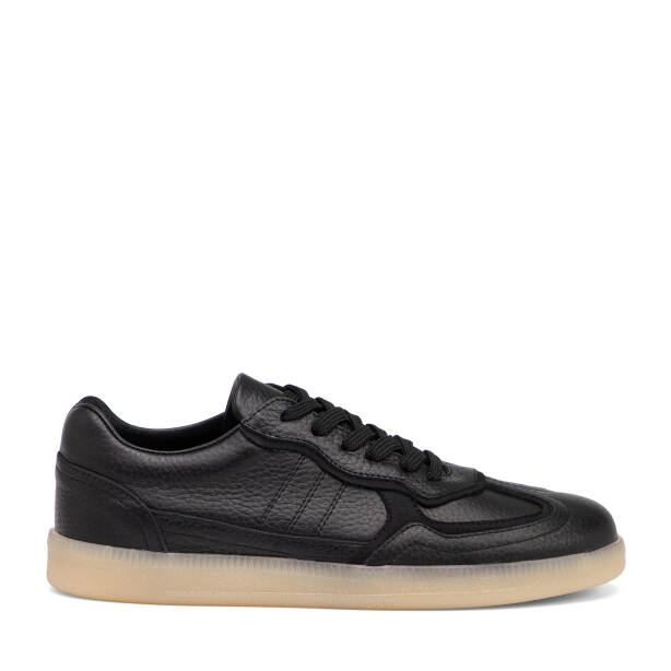 Siyah Hakiki Deri Kadın Sneaker - K26I1AY68412-A41 - Tergan