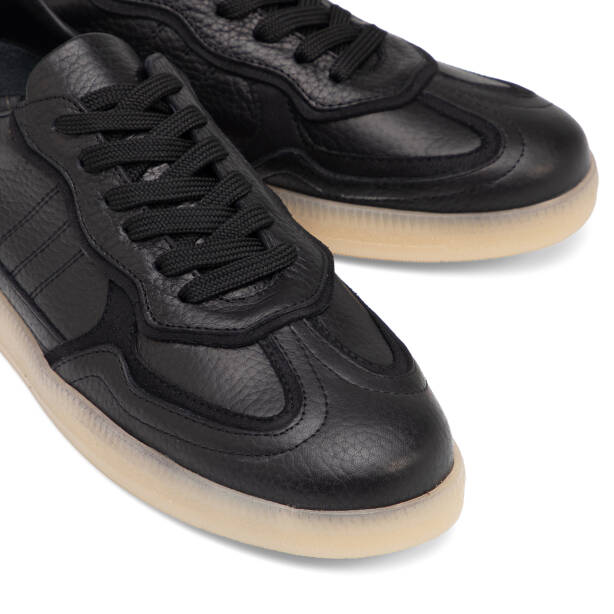 Siyah Hakiki Deri Kadın Sneaker - K26I1AY68412-A41 - Tergan