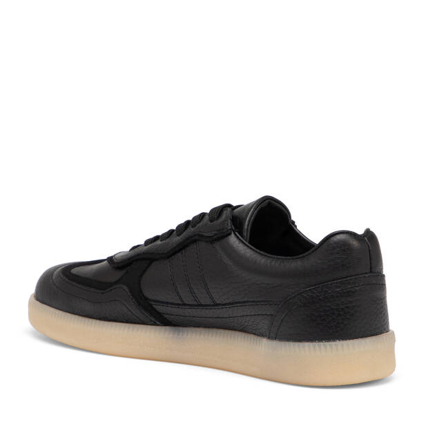 Siyah Hakiki Deri Kadın Sneaker - K26I1AY68412-A41 - Tergan