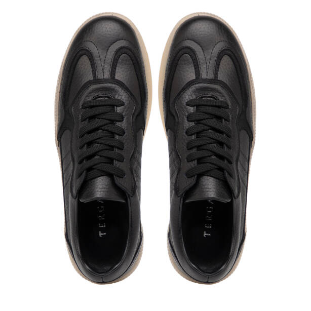 Siyah Hakiki Deri Kadın Sneaker - K26I1AY68412-A41 - Tergan