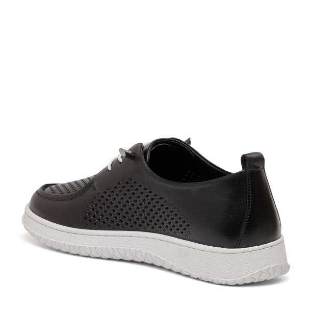 Siyah Hakiki Deri Kadın Sneaker - K26I1AY68442-A23 - 4