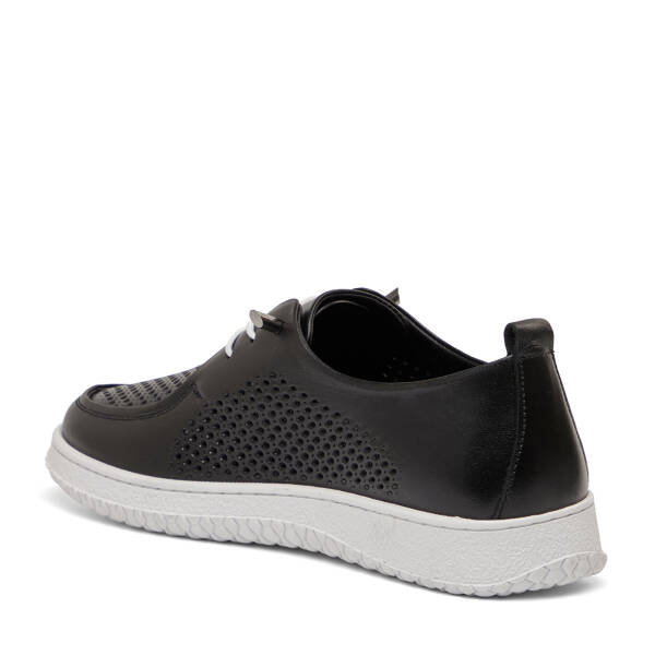 Siyah Hakiki Deri Kadın Sneaker - K26I1AY68442-A23 - 4