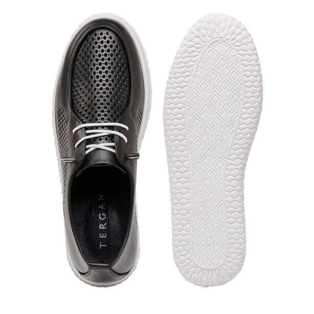 Siyah Hakiki Deri Kadın Sneaker - K26I1AY68442-A23 - 6