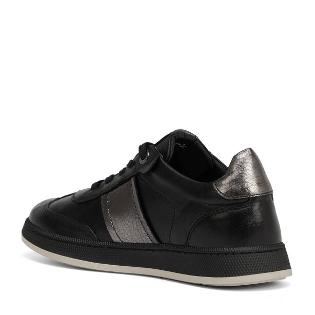 Siyah Hakiki Deri Kadın Sneaker - K26I1AY68462-A23 - 4