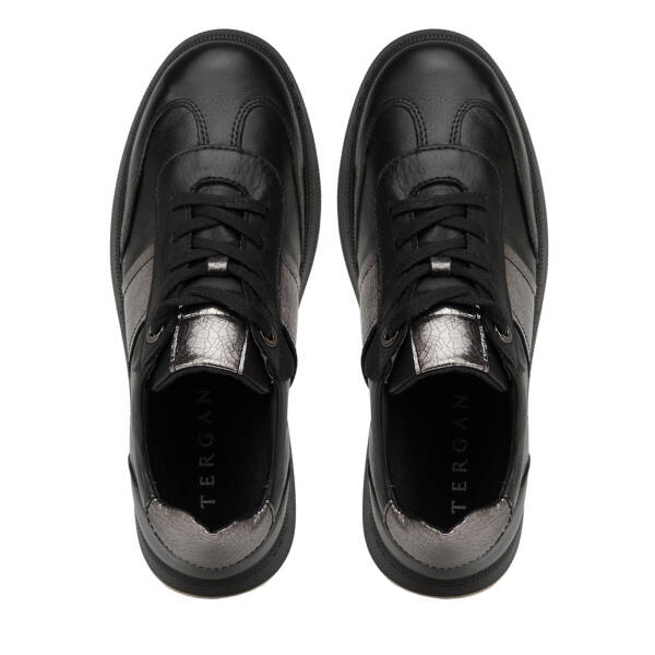 Siyah Hakiki Deri Kadın Sneaker - K26I1AY68462-A23 - 5