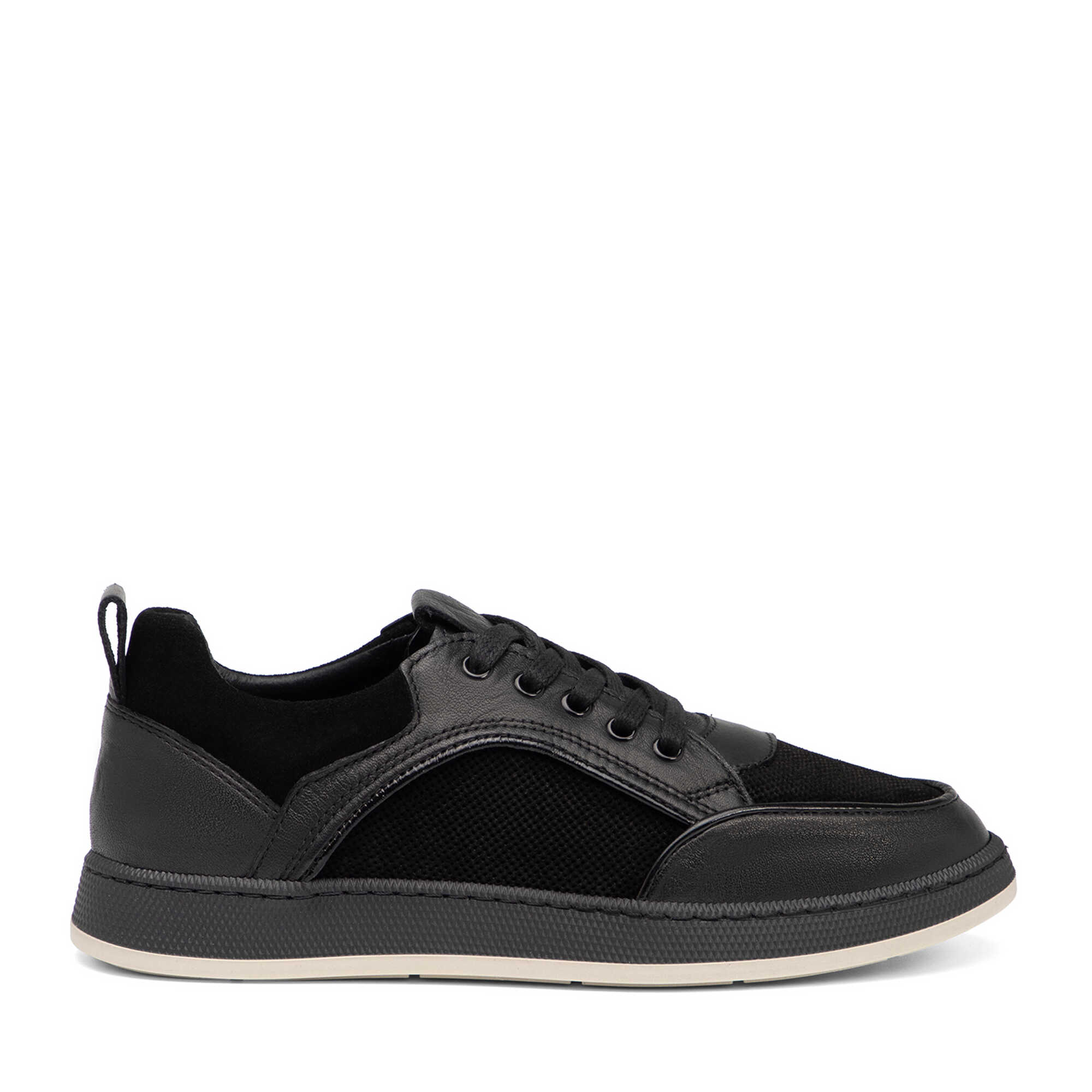 Siyah Hakiki Deri Kadın Sneaker - K26I1AY68463-A23