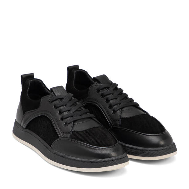 Siyah Hakiki Deri Kadın Sneaker - K26I1AY68463-A23 - 2