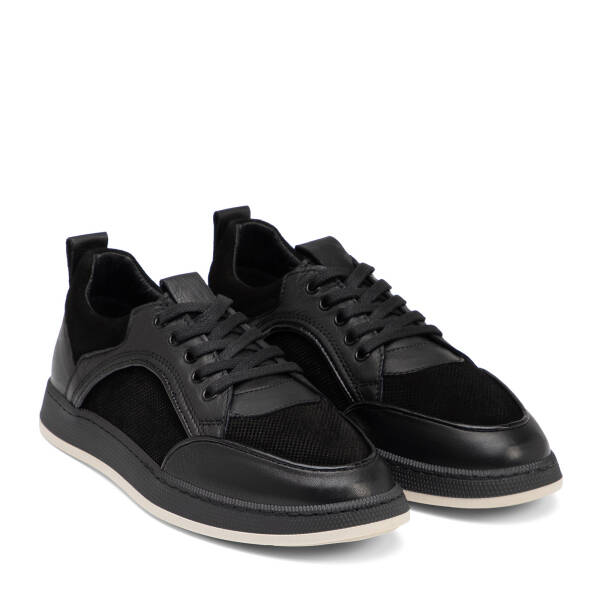 Siyah Hakiki Deri Kadın Sneaker - K26I1AY68463-A23 - 2