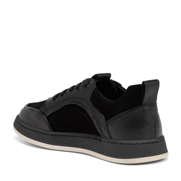 Siyah Hakiki Deri Kadın Sneaker - K26I1AY68463-A23 - 4