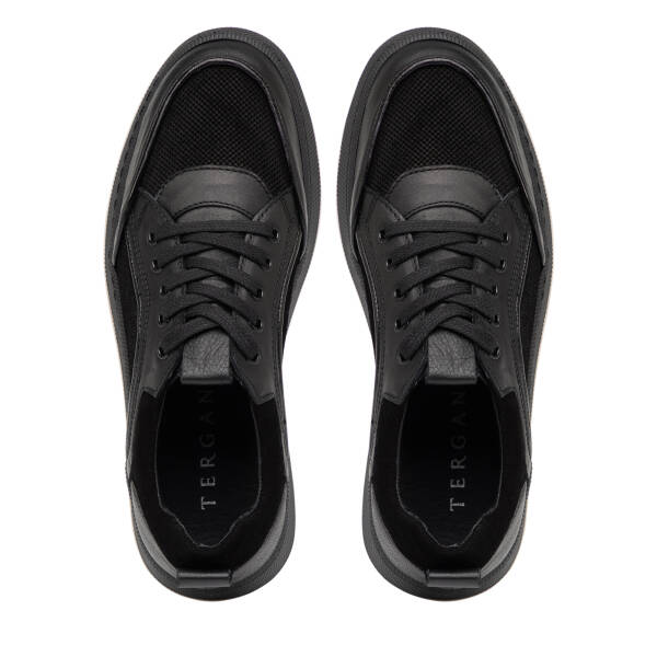 Siyah Hakiki Deri Kadın Sneaker - K26I1AY68463-A23 - 5