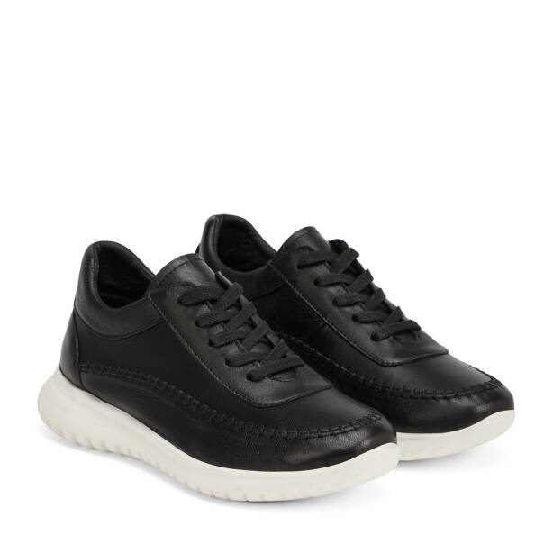Siyah Hakiki Deri Kadın Sneaker - K26I1AY68464-A23 - 2