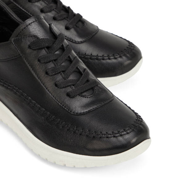 Siyah Hakiki Deri Kadın Sneaker - K26I1AY68464-A23 - 3