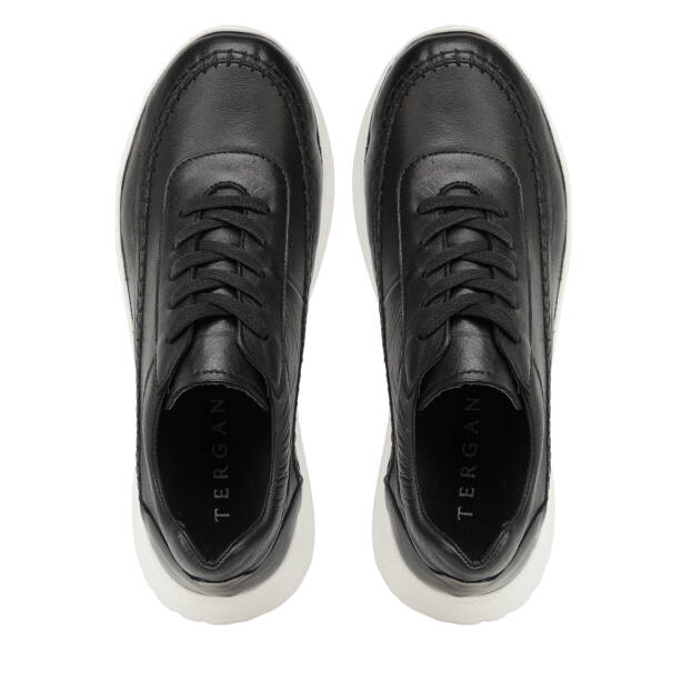 Siyah Hakiki Deri Kadın Sneaker - K26I1AY68464-A23 - 5