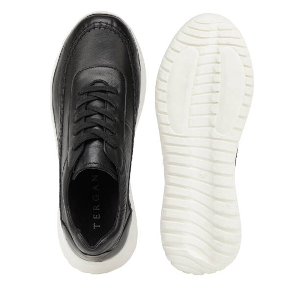 Siyah Hakiki Deri Kadın Sneaker - K26I1AY68464-A23 - 6