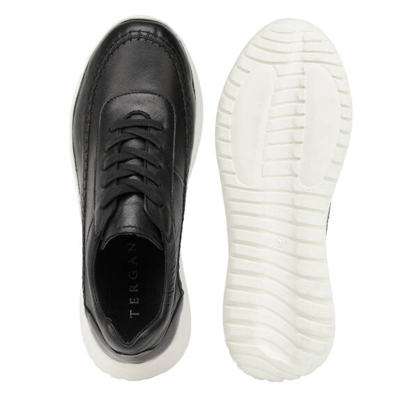 Siyah Hakiki Deri Kadın Sneaker - K26I1AY68464-A23 - 6