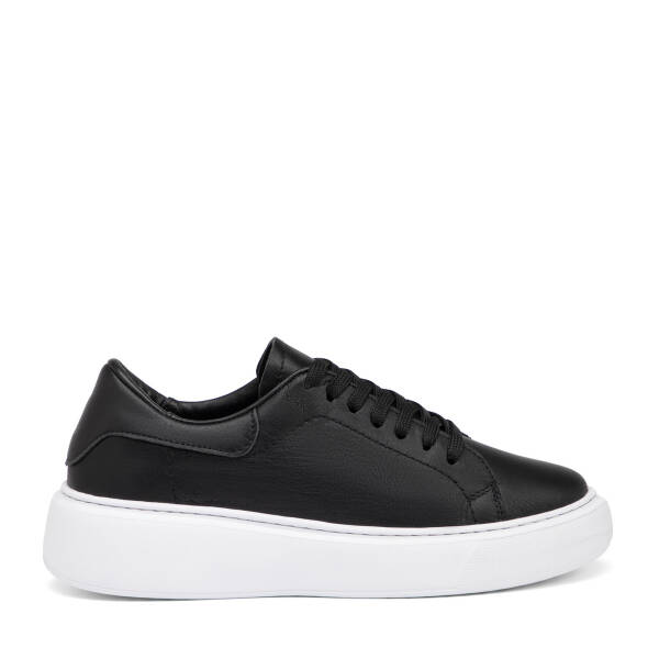 Siyah Hakiki Deri Kadın Sneaker - K26I1AY68467-A23 - 1