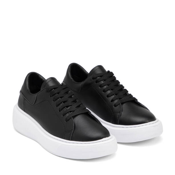 Siyah Hakiki Deri Kadın Sneaker - K26I1AY68467-A23 - 2