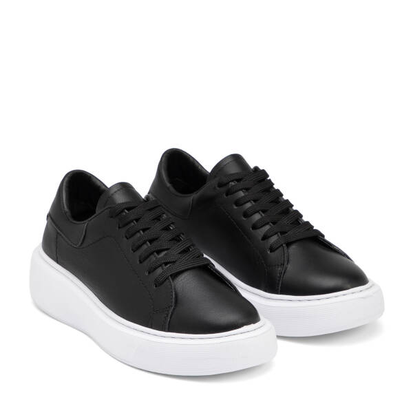 Siyah Hakiki Deri Kadın Sneaker - K26I1AY68467-A23 - 2