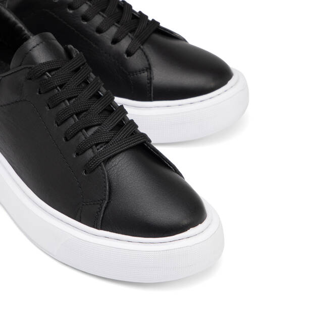 Siyah Hakiki Deri Kadın Sneaker - K26I1AY68467-A23 - 3