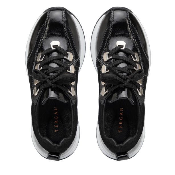 Siyah Hakiki Deri Kadın Sneaker - K26I1AY68468-A23 - 5