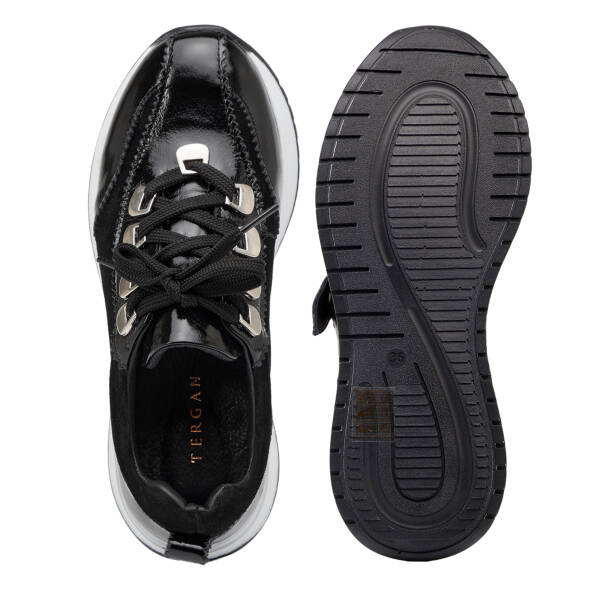 Siyah Hakiki Deri Kadın Sneaker - K26I1AY68468-A23 - 6