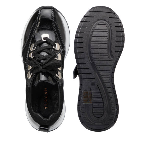 Siyah Hakiki Deri Kadın Sneaker - K26I1AY68468-A23 - 6