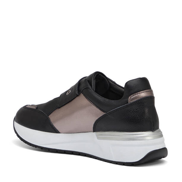 Siyah Hakiki Deri Kadın Sneaker - K26I1AY68469-A23 - 4