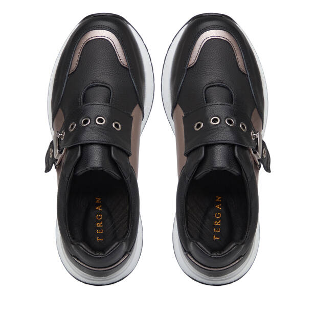 Siyah Hakiki Deri Kadın Sneaker - K26I1AY68469-A23 - 5