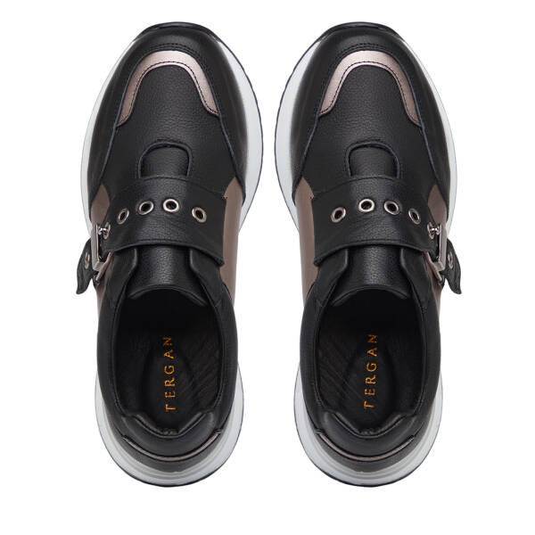 Siyah Hakiki Deri Kadın Sneaker - K26I1AY68469-A23 - 5